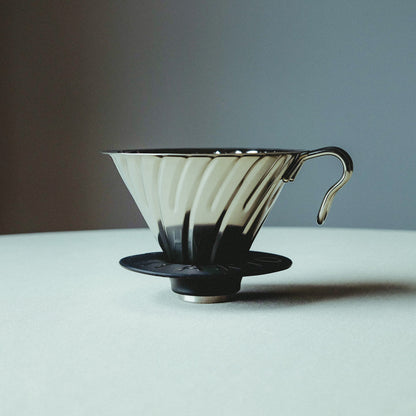 V60 Metal Coffee Dripper 02 - Silver