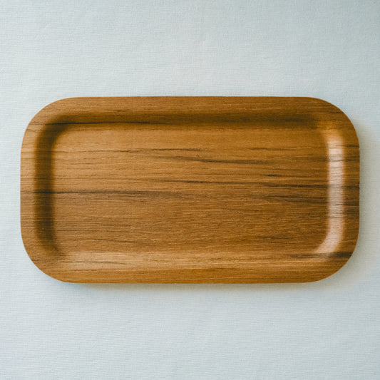 Nonslip Rectangular Wood Tray