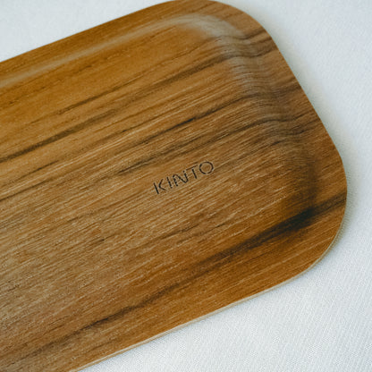 Nonslip Rectangular Wood Tray